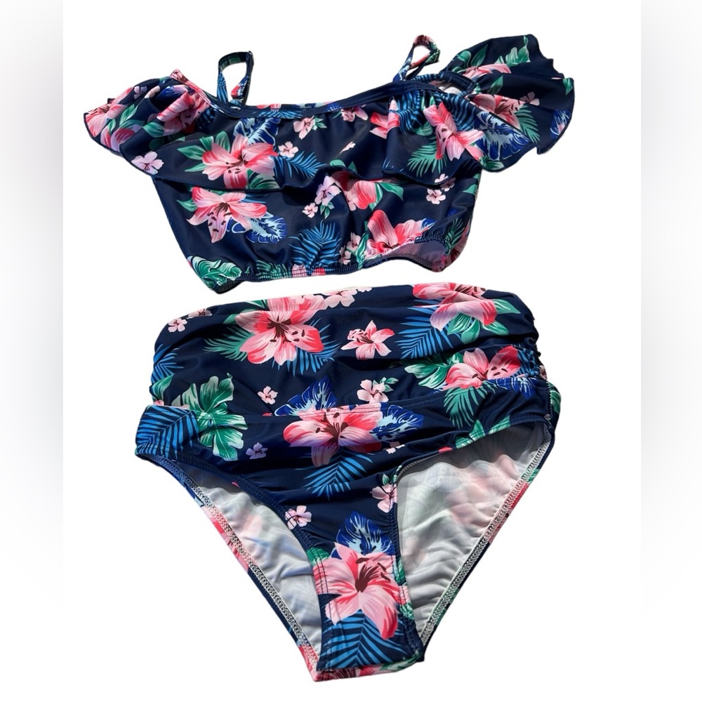 Shepretty floral two piece suit for girls NWOT